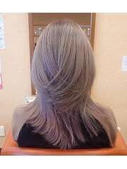 ホワイトシルバー×ピンク